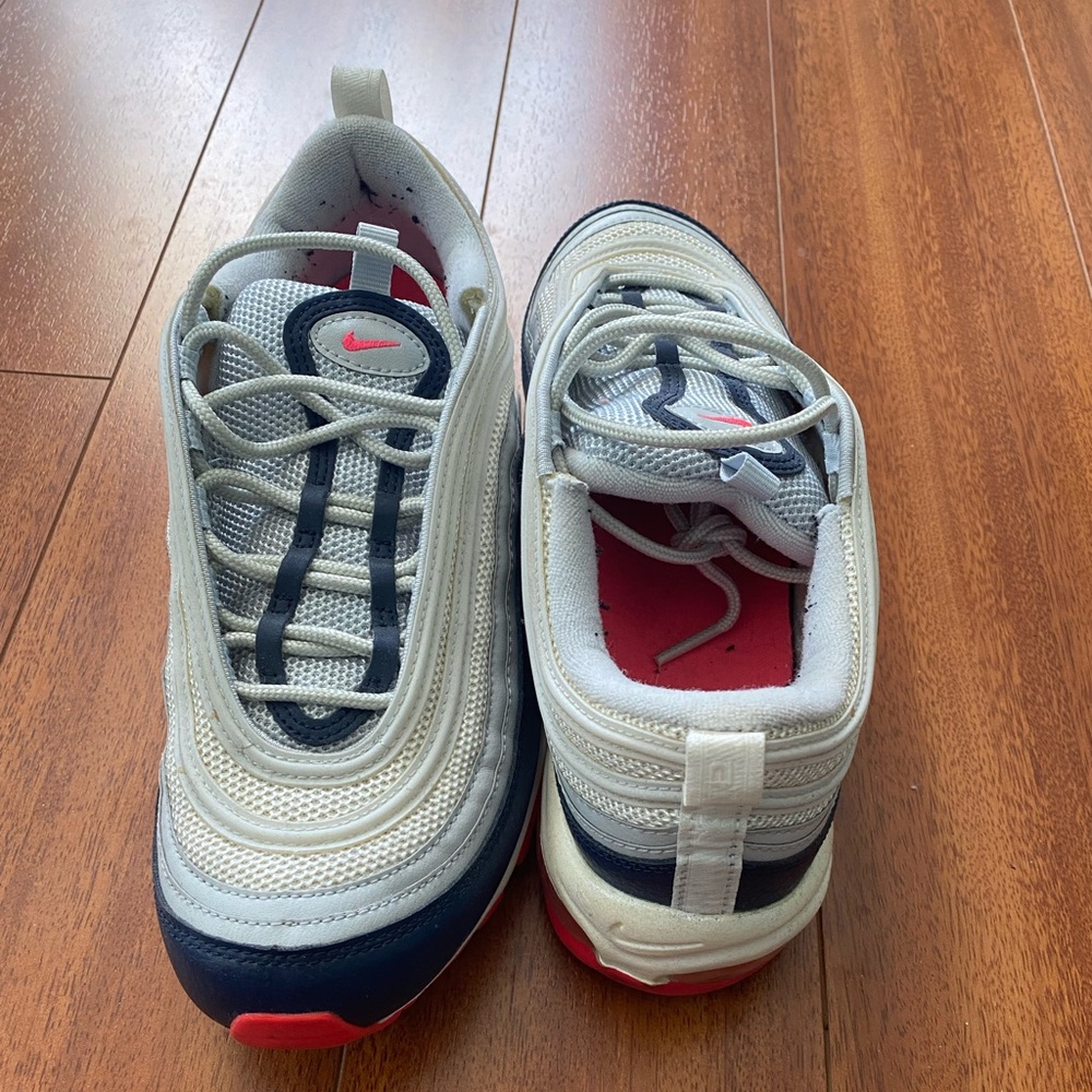 Wmns Air Max 97 'Platinum Navy Orange’